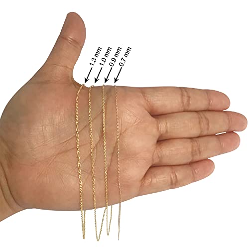 10k Yellow Gold Rope Chain Necklace N92803