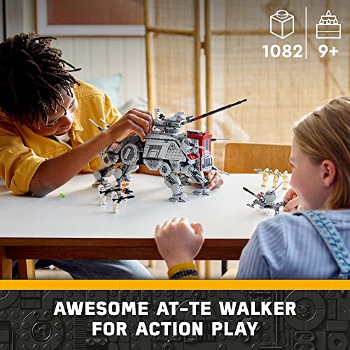 LEGO Star Wars at-TE Walker Poseable Toy with 3 212th Clone Troopers, Dwarf Spider & Battle Droid Figures M2253