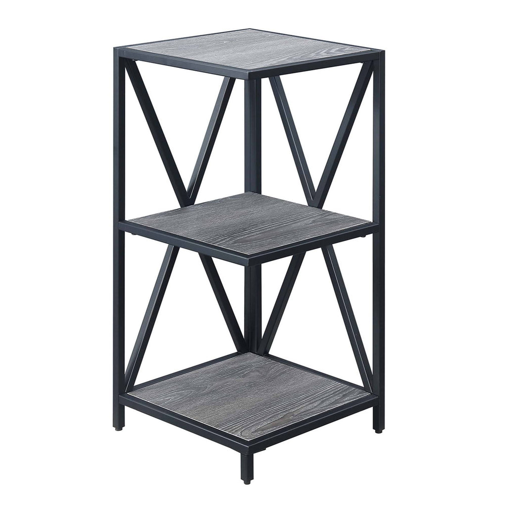 Black 3 Tier Corner Bookcase E441303