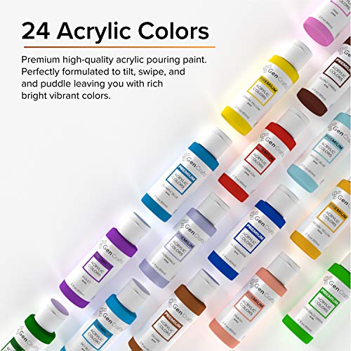 12 Colors 2 oz Acrylic Pouring Paint K6707