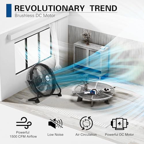 16 Inch Rechargeable Battery Operated Portable Floor Fan L4633