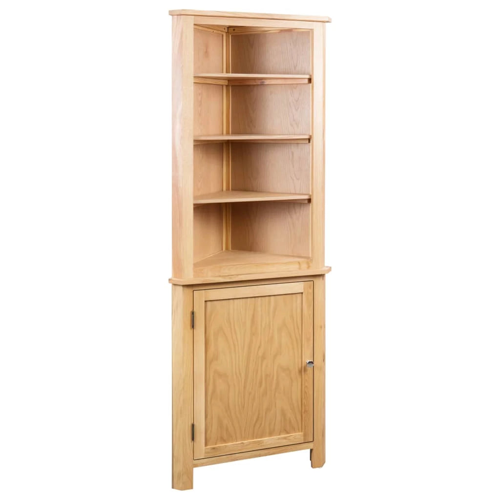 Solid Oak Wood Corner Cabinet A461