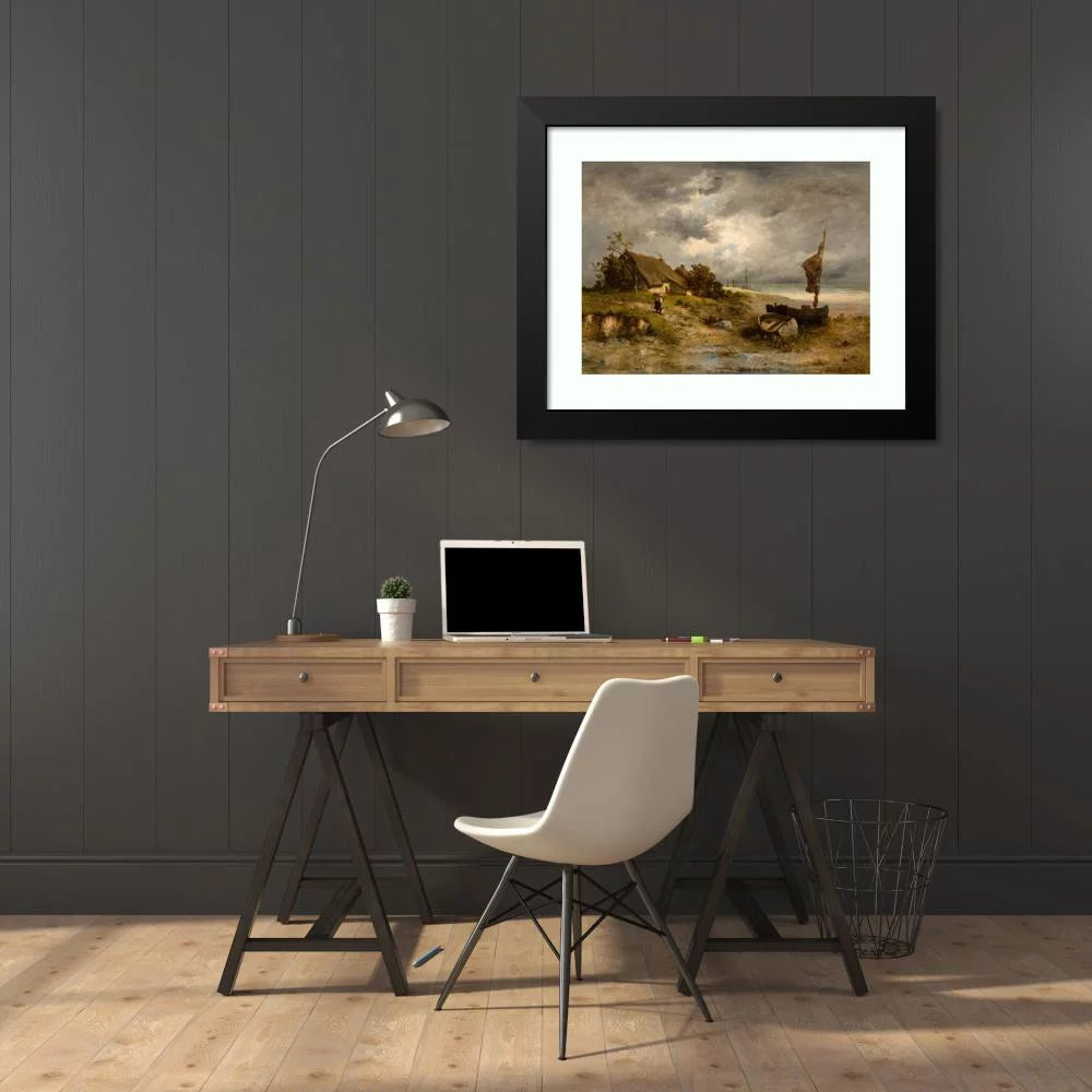 Black Framed Art Print Y109