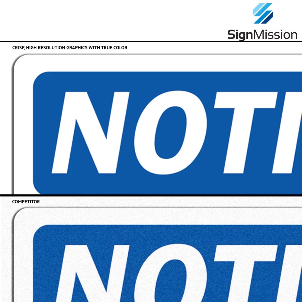 OSHA Warning Sign 12 x 18 in. R9842