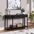 Black Console Table with Drawers H21225