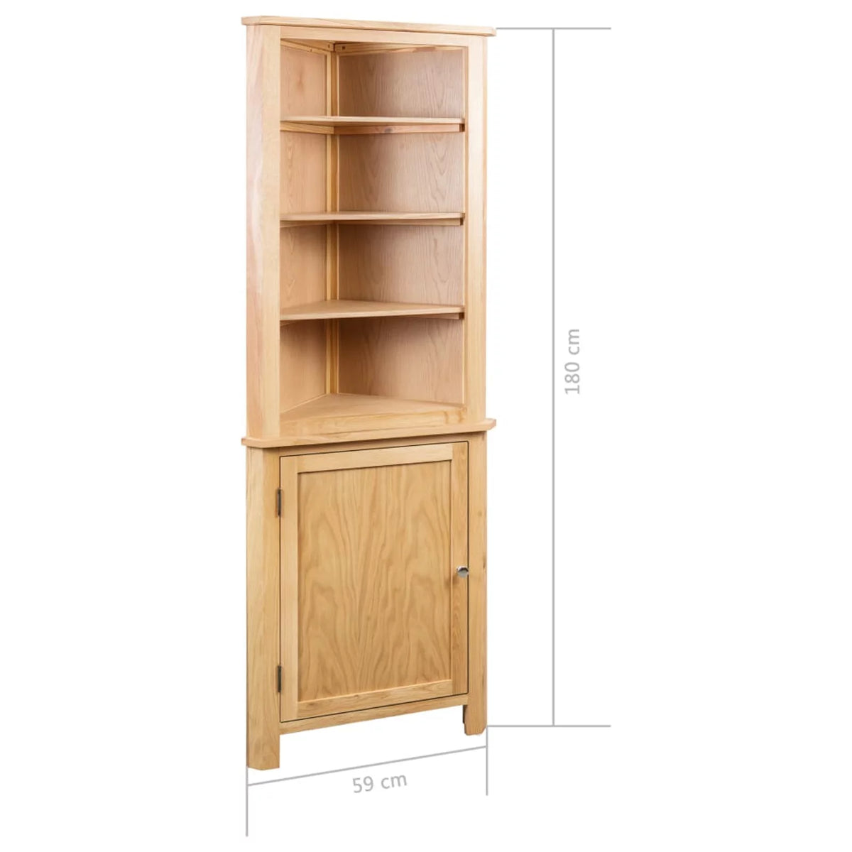 Solid Oak Wood Corner Cabinet A461