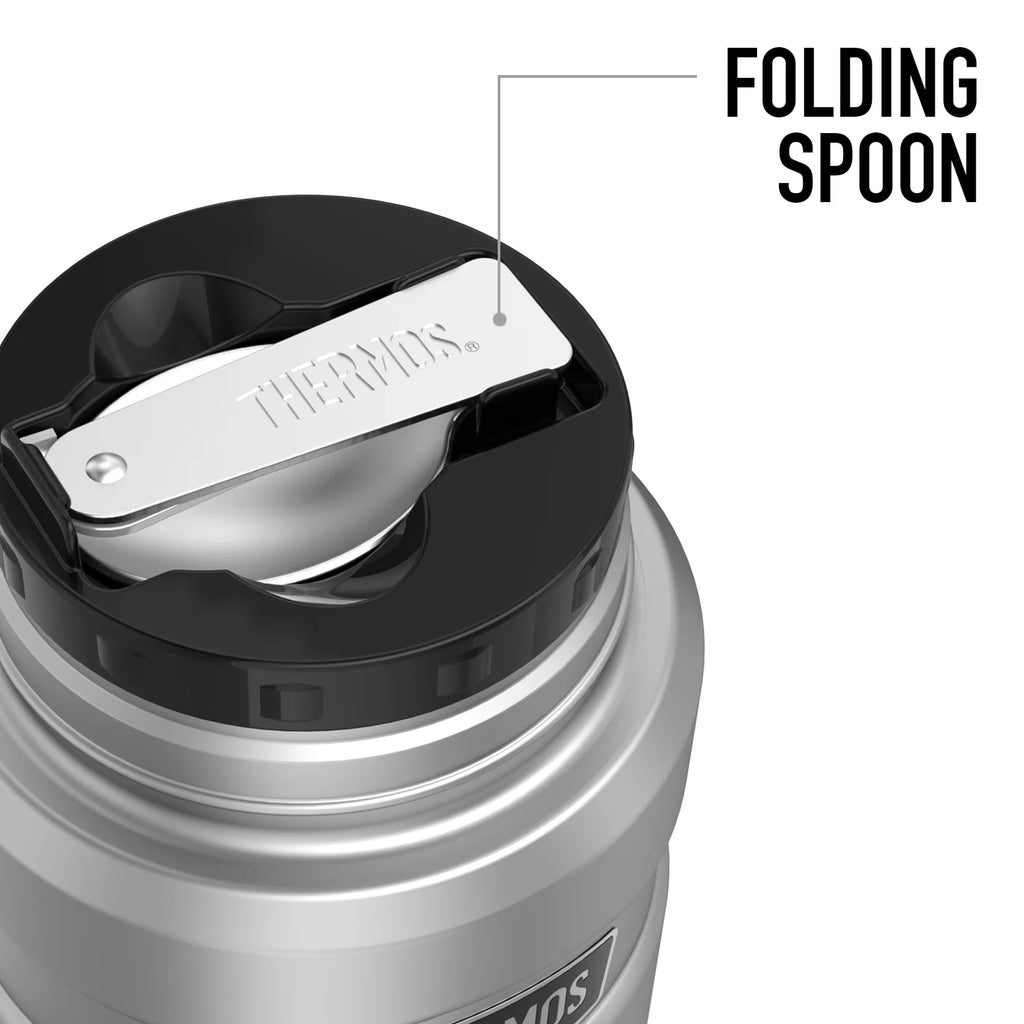 Stainless Steel Insulated Food Jar with Folding Spoon 16oz U5728