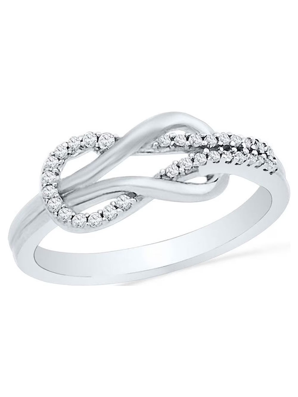 10kt White Gold Diamond Infinity Ring L7163