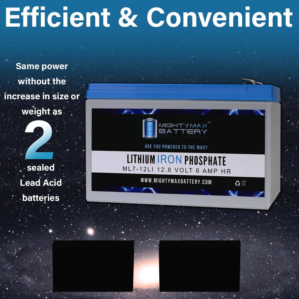 12V 7AH Lithium Replacement Battery 3 Pack X84249