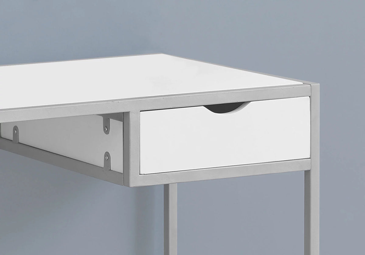 White Computer Desk with Storage Drawer K80041