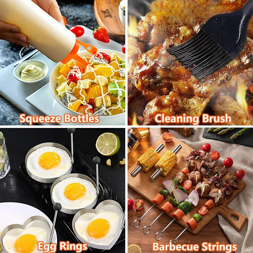 38 Pc Stainless Steel Griddle Accessories Kit with Carry Bag N623