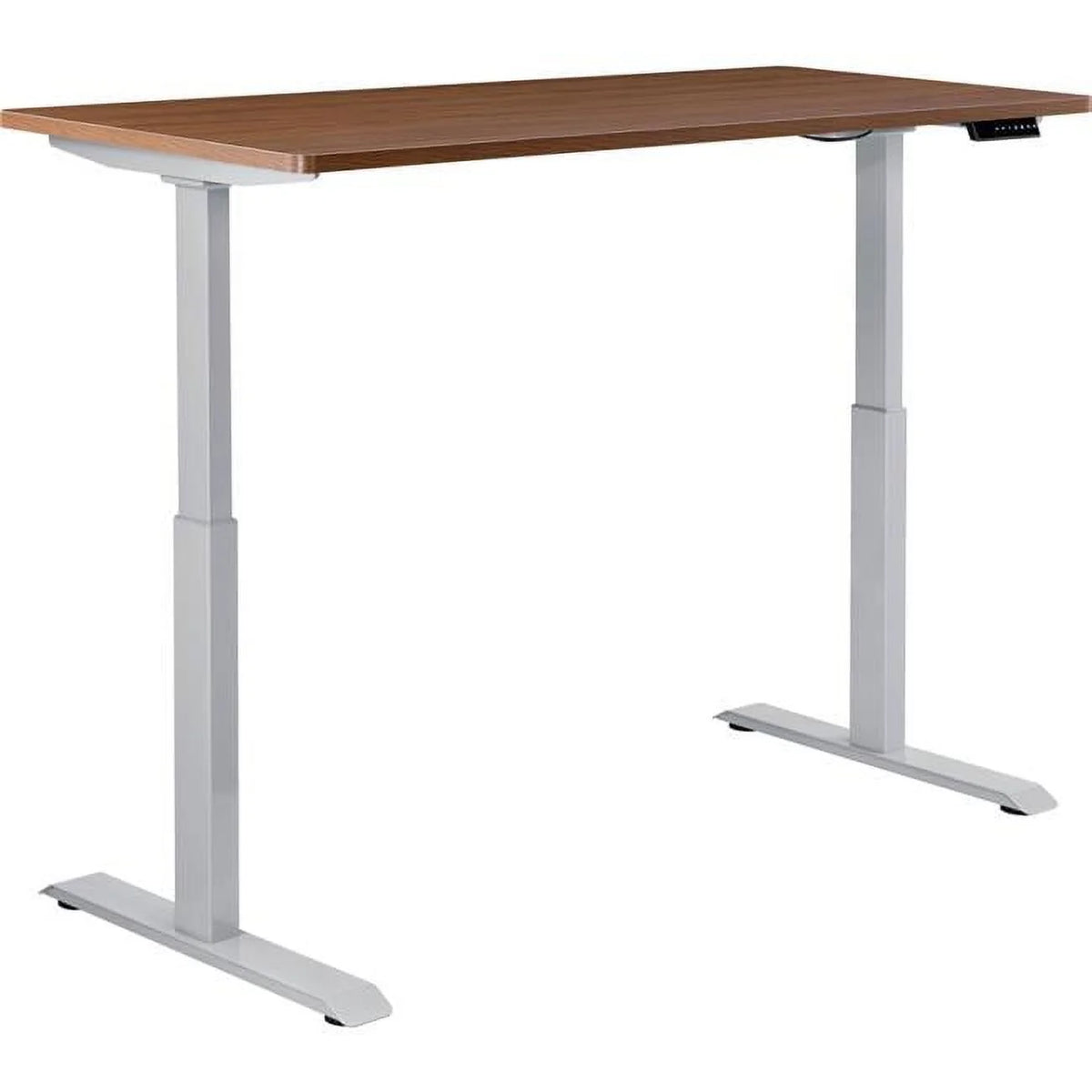 Electric Height Adjustable Table with Gray Base, Walnut - 60 x 30 in. N96444
