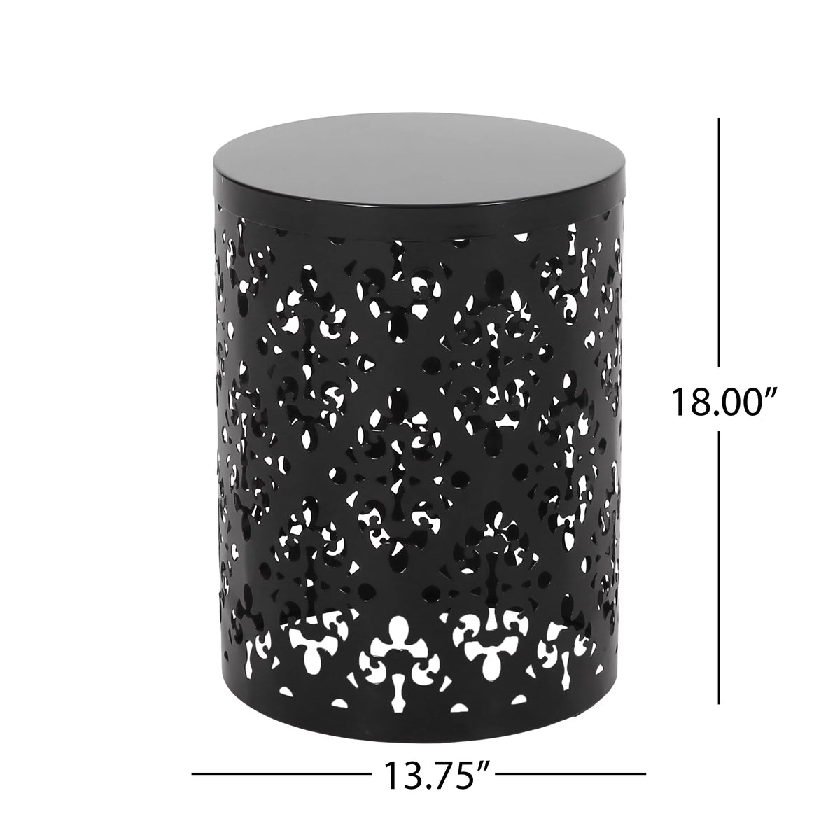 Black Outdoor Metal Side Table G6965