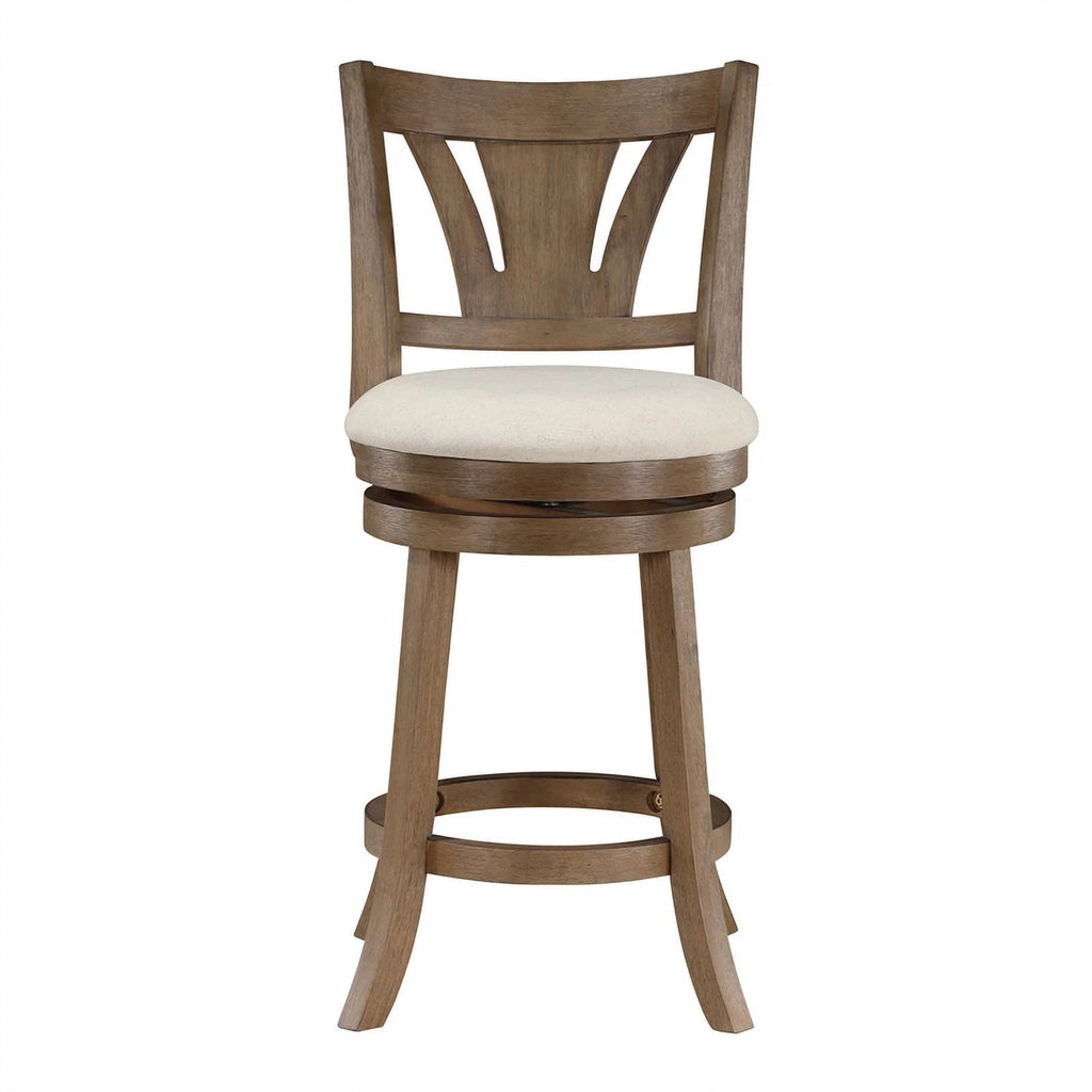 Counter Stool in Linen Cream Fabric F358