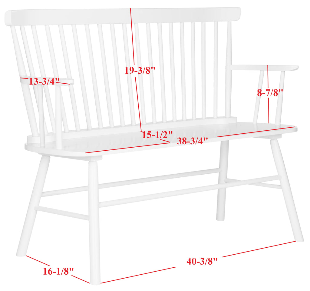 White Spindle back Settee P4928