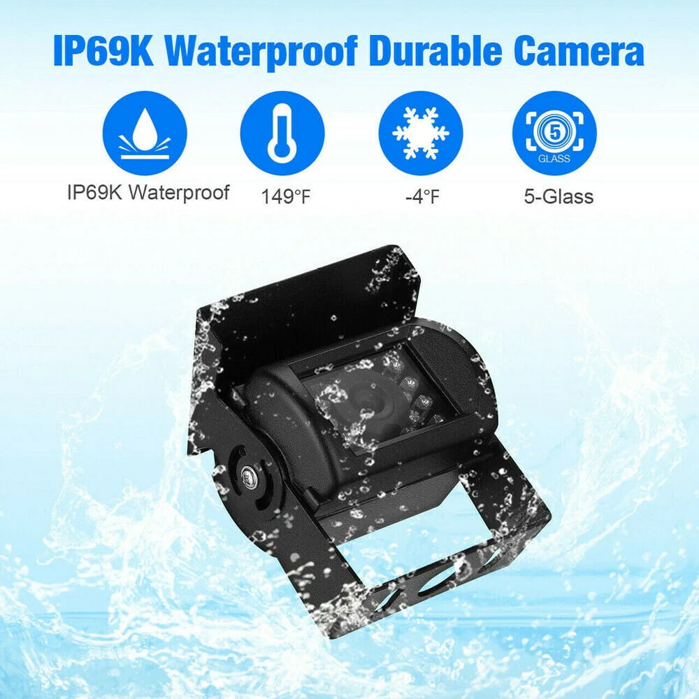 2 Wireless Truck Backup Cameras with 7inch Monitor Night Vision Waterproof B436