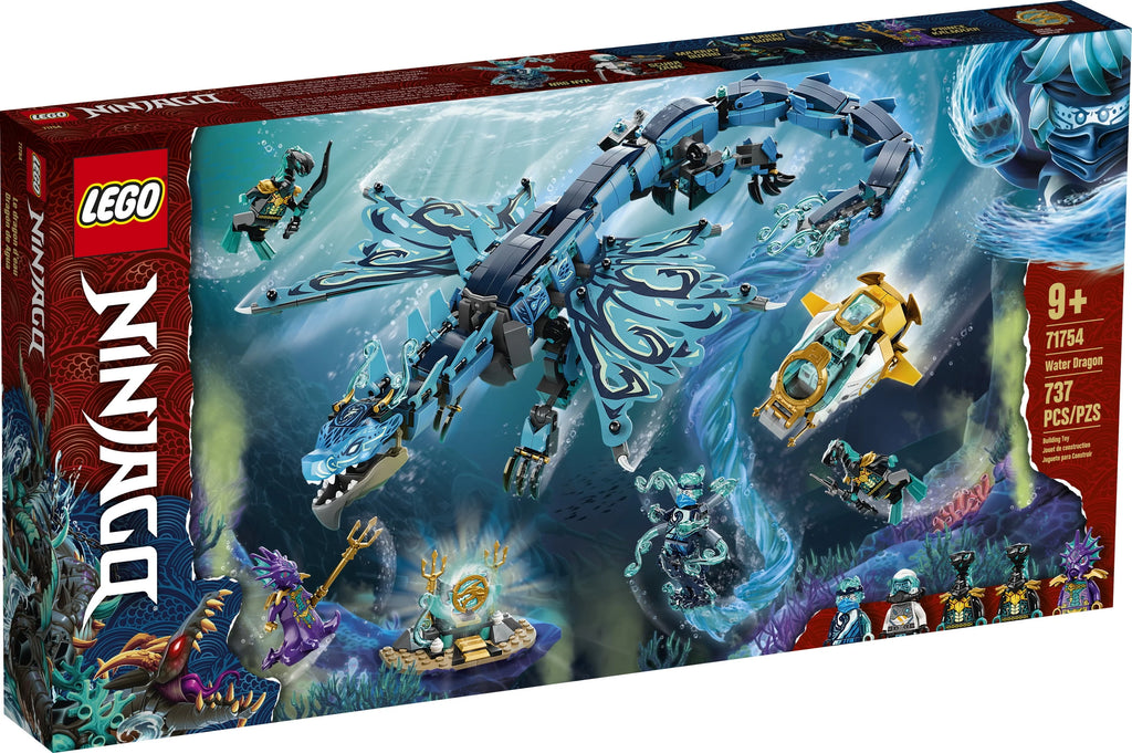 Water Dragon Toy Building Set with 5 Minifigures W4570