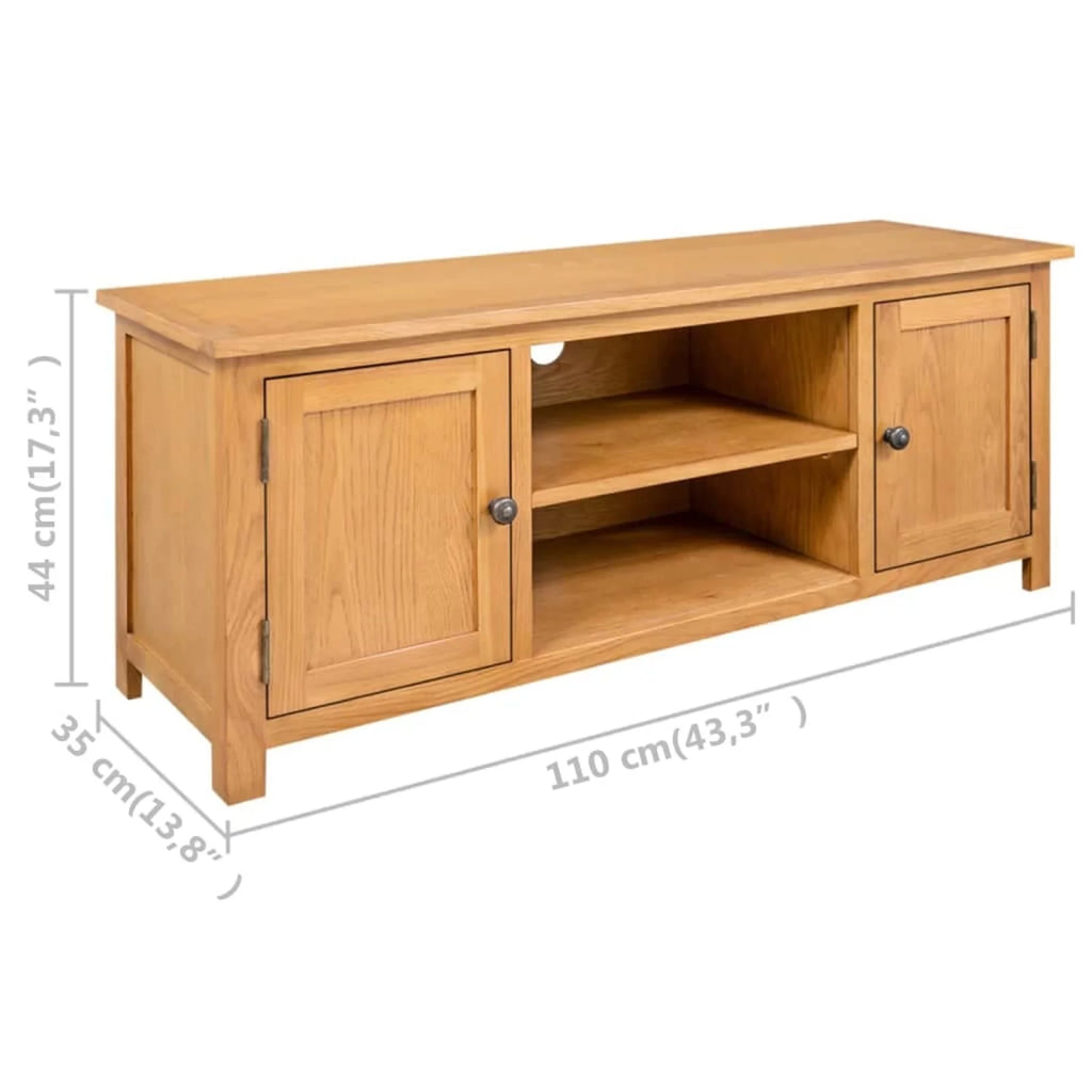 Solid Oak Wood TV Cabinet V417885