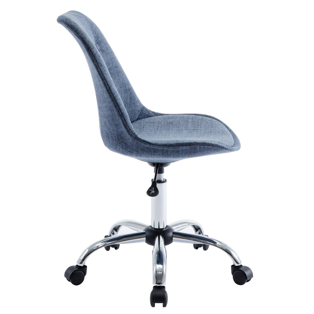 Blu Caster Wheels Height Adjustable Chrome Metal Base Chair G663