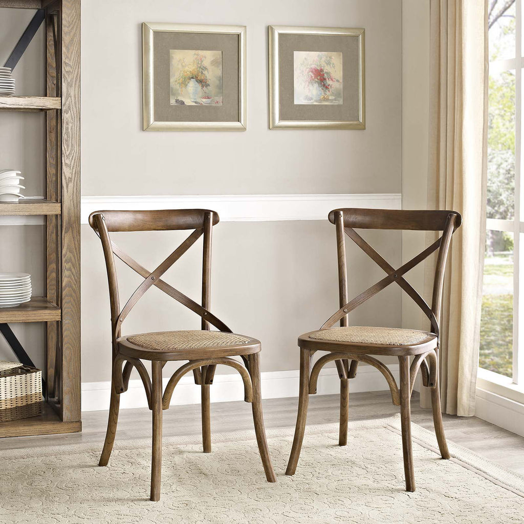 Walnut Dining Side Chair Set of 2 M16272