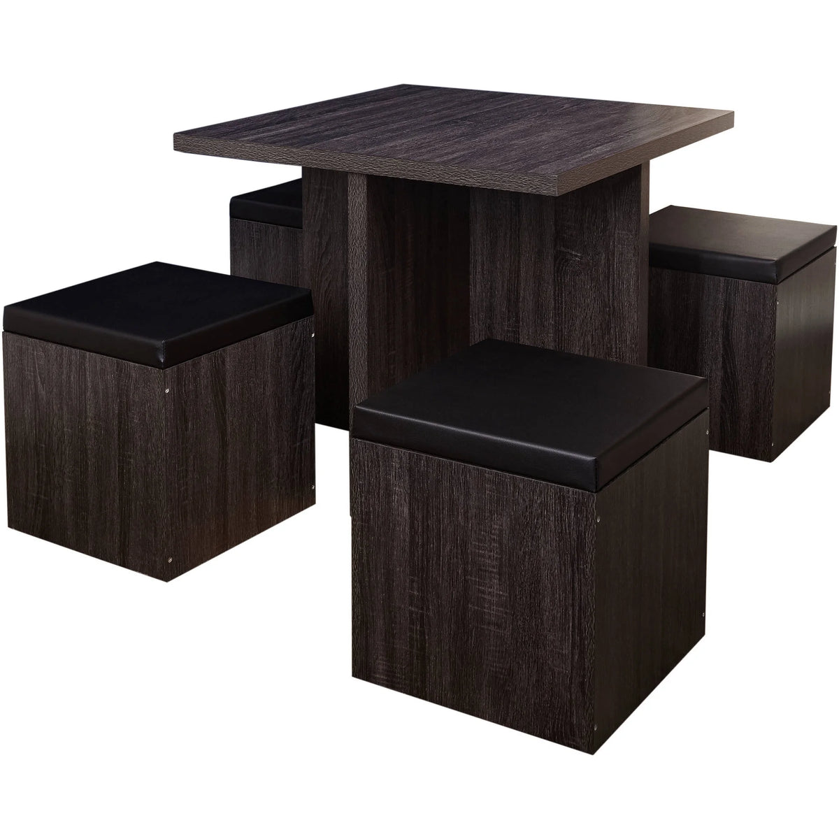 5-Piece Dining Set with Storage Ottoman U3823