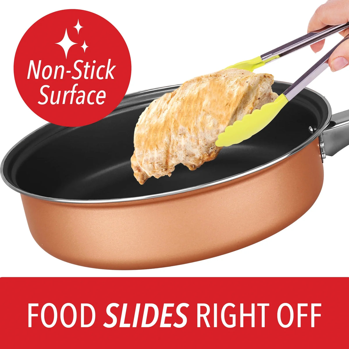 9-Piece Nonstick Copper-Clad Cookware Set with Glass Lids N32386