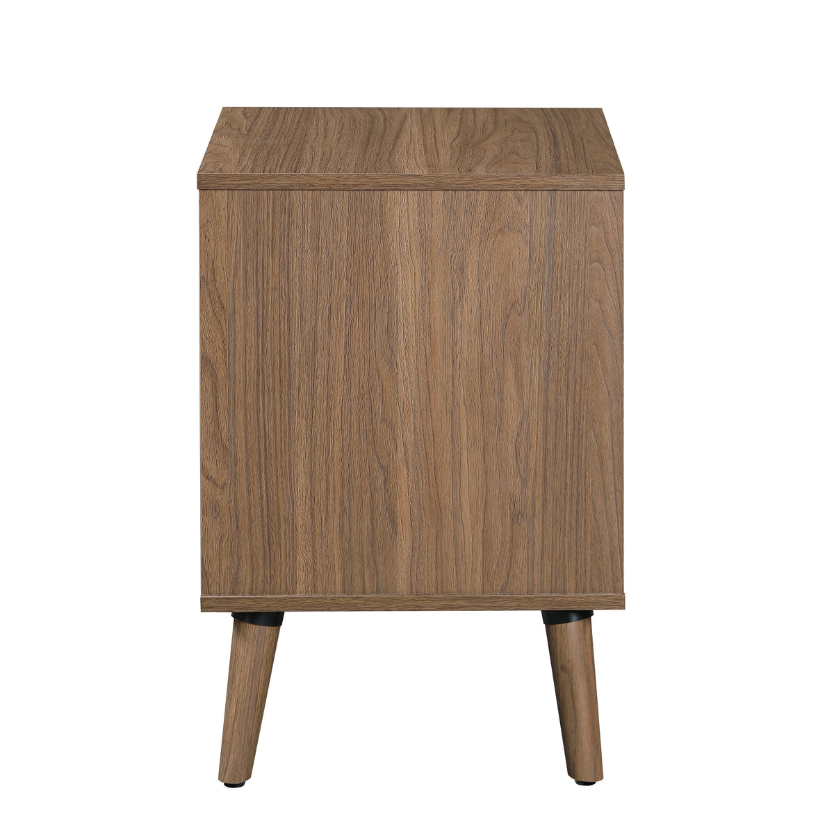 1 Drawer Brown Walnut Nightstand H415