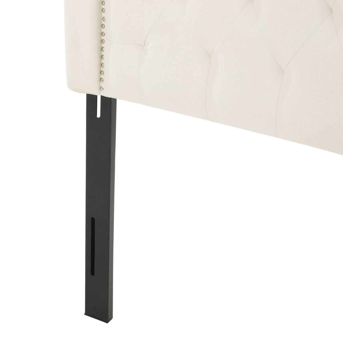 Ivory Fabric Queen/Full Headboard E86767