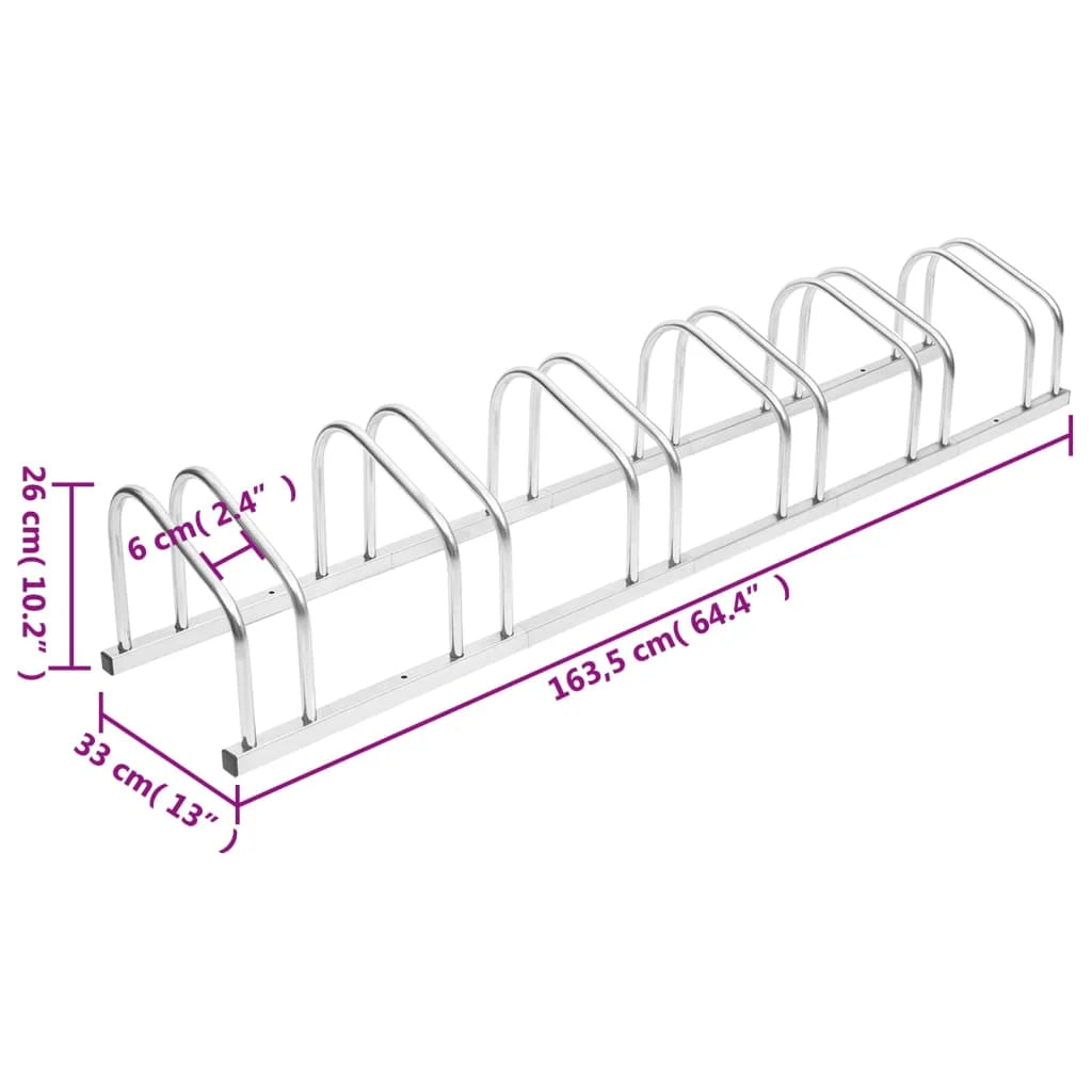 Galvanized Steel Bike Rack for 6 Bikes F6878