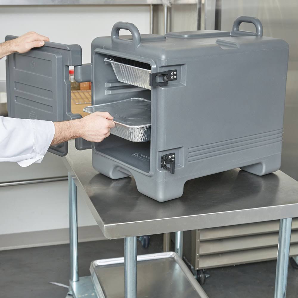 Charcoal Gray Front Loading Insulated Food Pan Carrier Z952