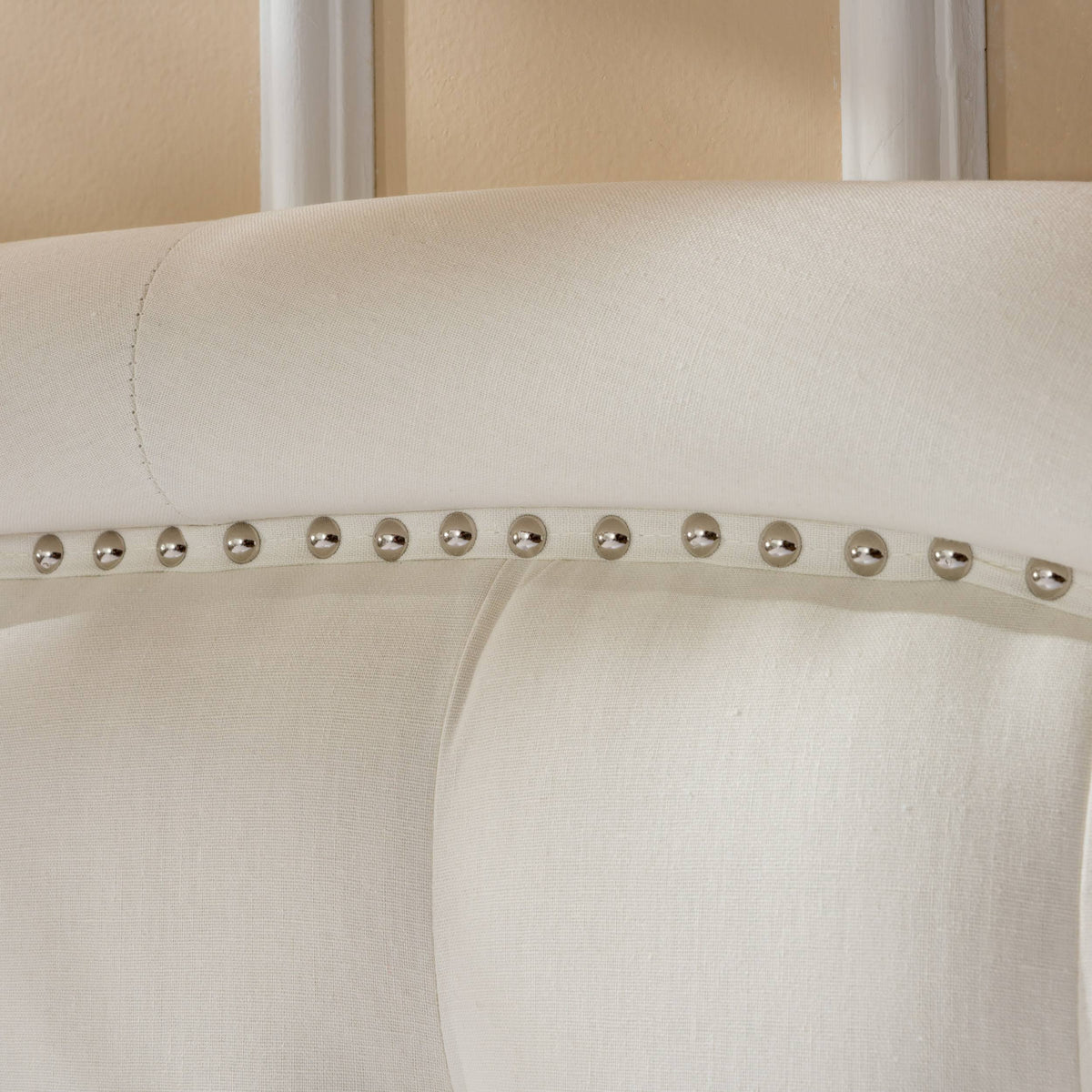 Ivory Fabric Queen/Full Headboard E86767