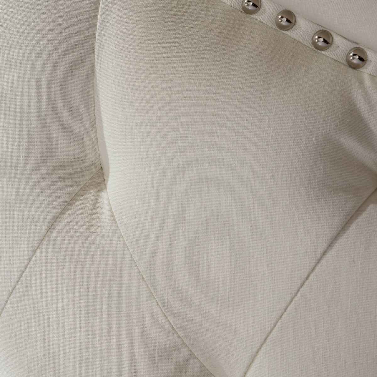 Ivory Fabric Queen/Full Headboard E86767
