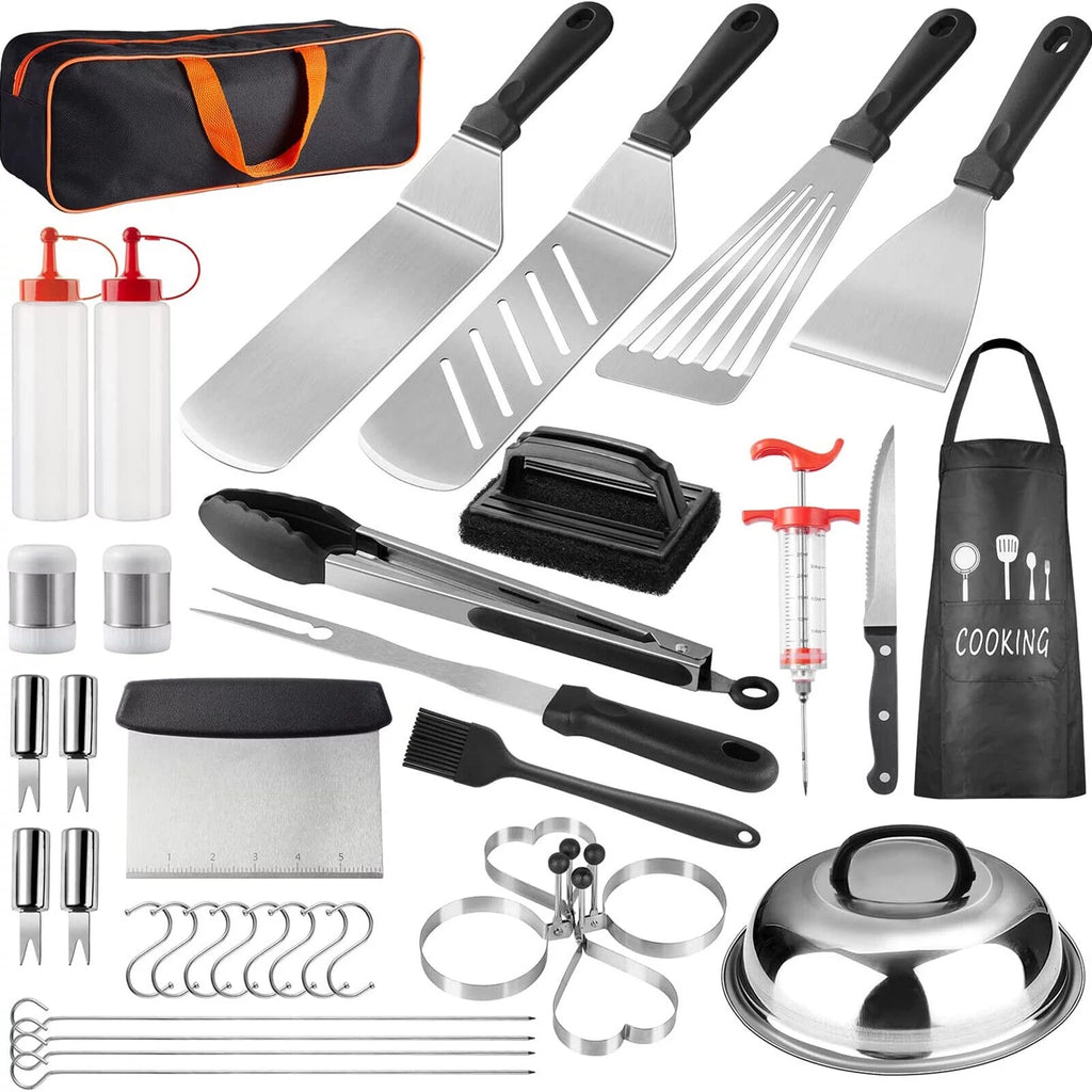 38 Pc Stainless Steel Griddle Accessories Kit with Carry Bag N623
