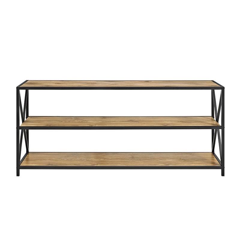 2 Shelf Wide Bookcase in Barnwood M72007
