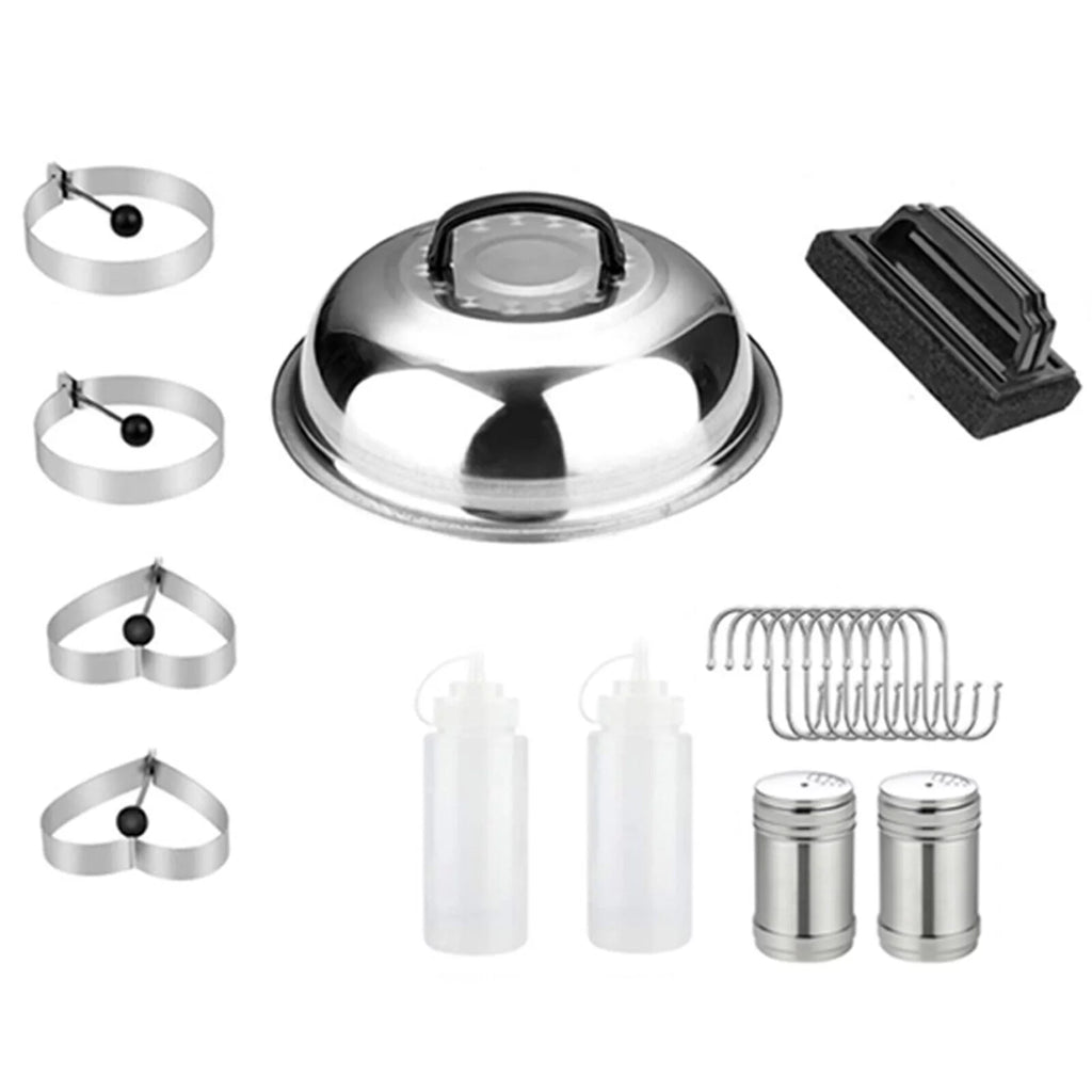 38 Pc Stainless Steel Griddle Accessories Kit with Carry Bag N623