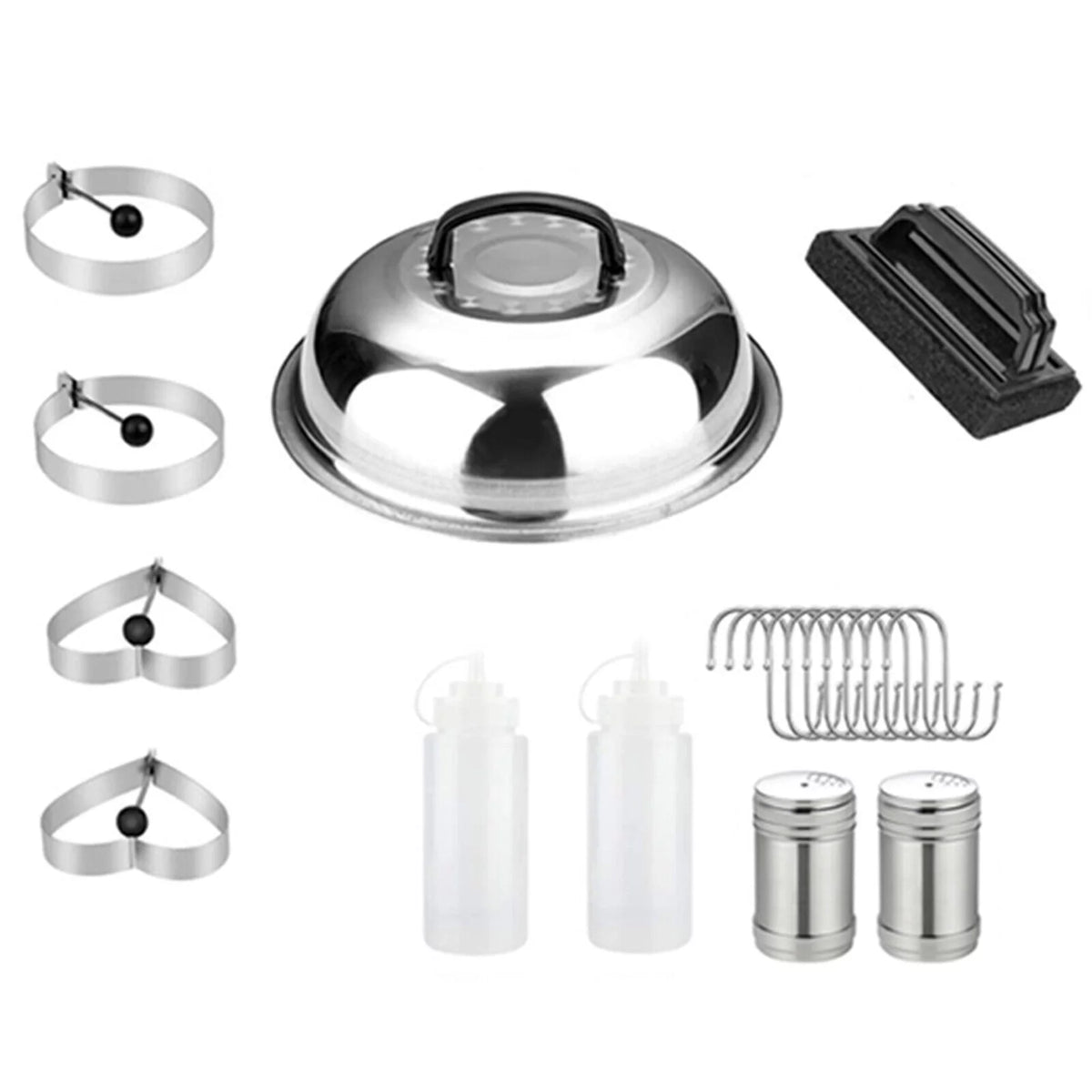 38 Pc Stainless Steel Griddle Accessories Kit with Carry Bag N623