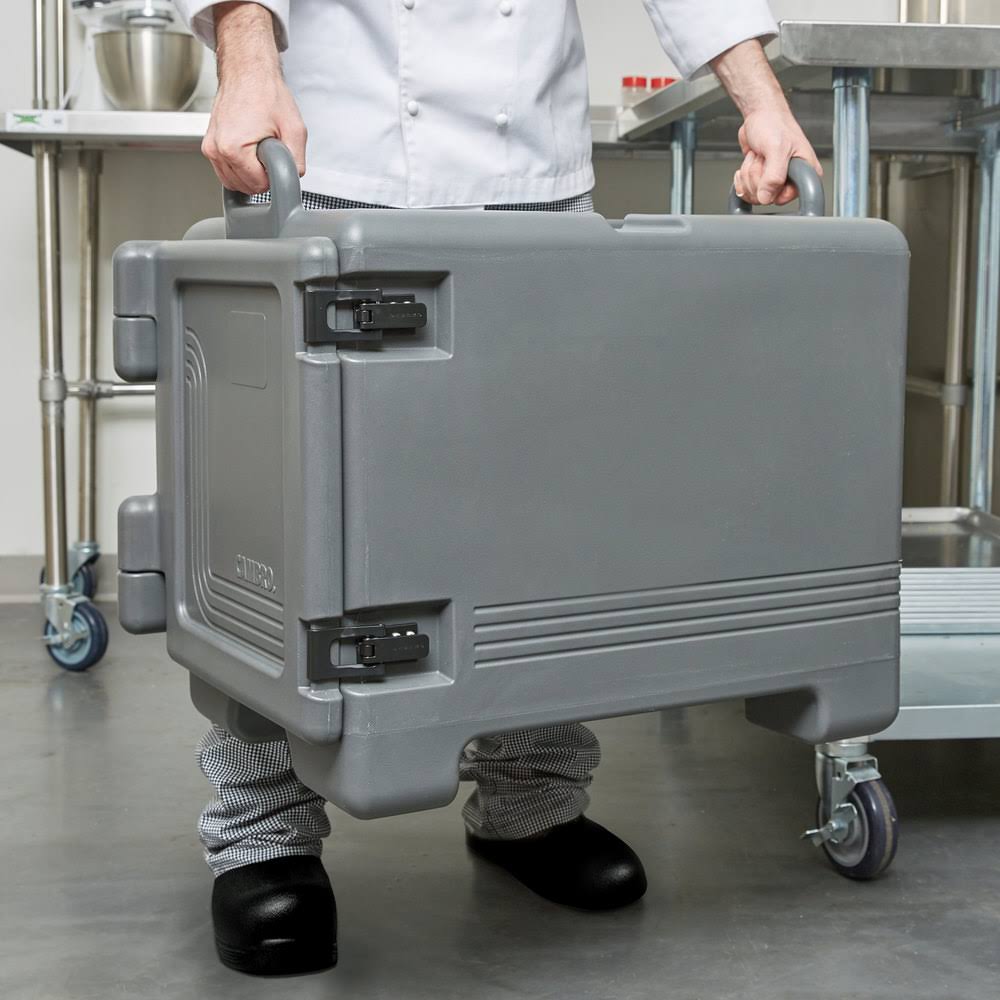 Charcoal Gray Front Loading Insulated Food Pan Carrier Z952