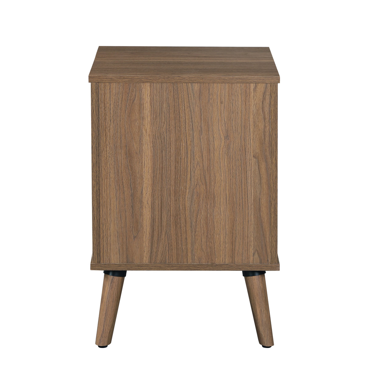 1 Drawer Brown Walnut Nightstand H415