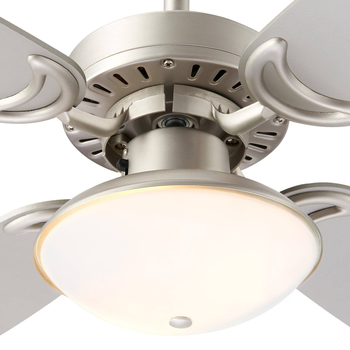 Brushed Nickel Ceiling Fan with Light and Remote Control M25911